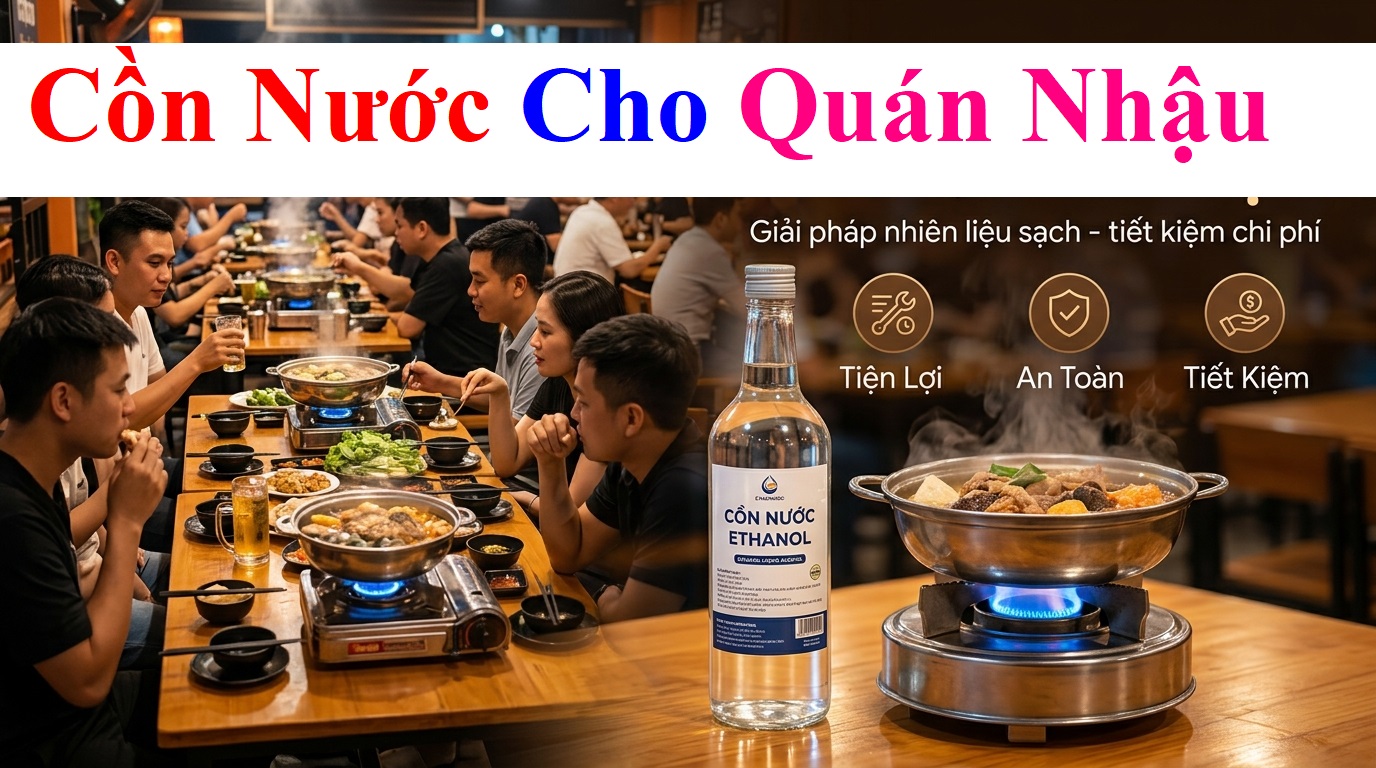 Cồn Nước Cho Quán Nhậu – Giải Pháp Nhiên Liệu Tiện Lợi, An Toàn Và Tiết Kiệm